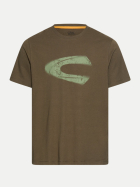 camel active T-Shirt mit Logoprint Dark Olive Green bei Robert Ley