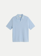 Tom Tailor Denim Poloshirt aus Piqué-Strick 13302-Light Metal Blue bei Robert Ley