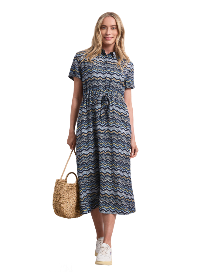 Street One Midi-Kleid mit Zick-Zack-Muster bei Robert Ley
