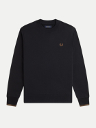 Fred Perry Sweatshirt mit Doppelstreifen s77-black/shadestone bei Robert Ley