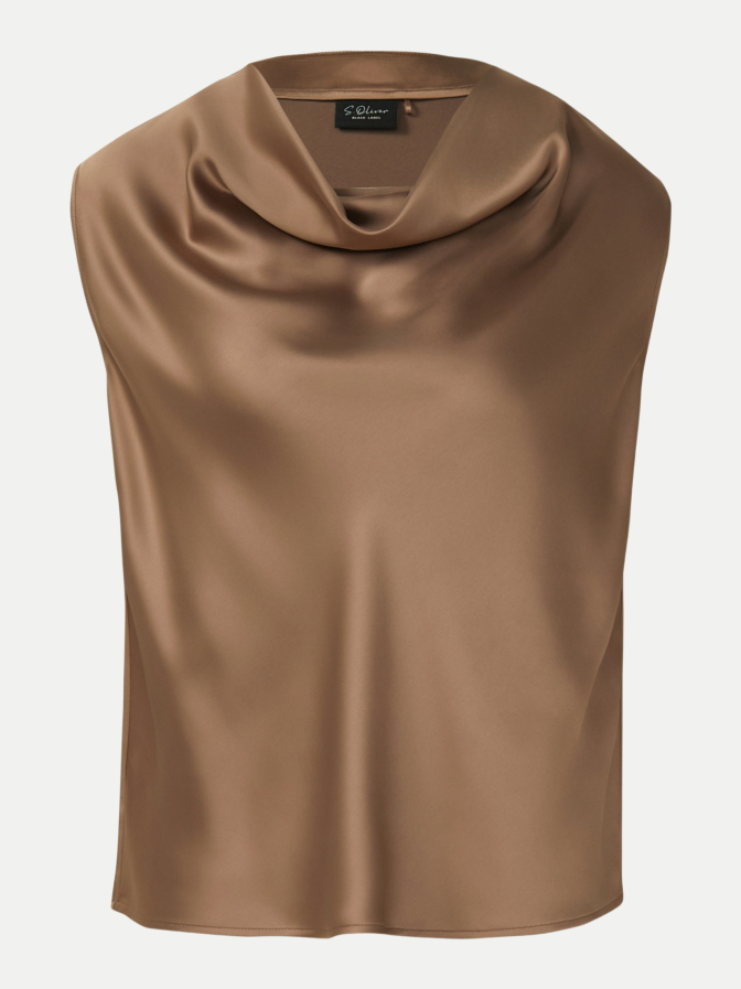 s.Oliver BLACK LABEL Ärmellose Satin-Bluse bei Robert Ley