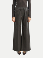 Comma Wide-Leg-Hose in Lederoptik 8940-BROWN bei Robert Ley