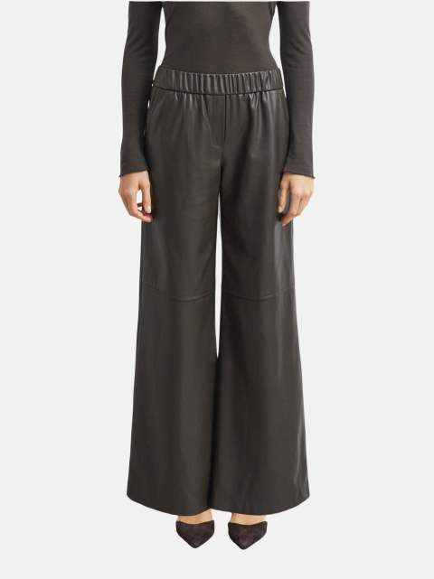Comma Wide-Leg-Hose in Lederoptik bei Robert Ley
