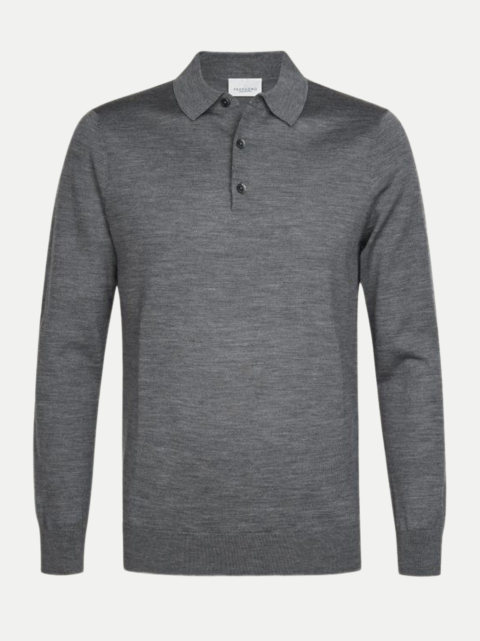 PROFUOMO Pullover mit Polokragen aus Merinowolle bei Robert Ley