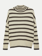 Comma Gestreifter Wollpullover 81G8-BROWN bei Robert Ley