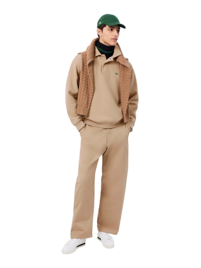 Lacoste Sweatshirt aus Piqué mit Polokragen bei Robert Ley