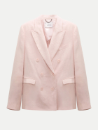 Dorothee Schumacher Zweireihiger Blazer aus Leinen-Mix 423-powder bei Robert Ley