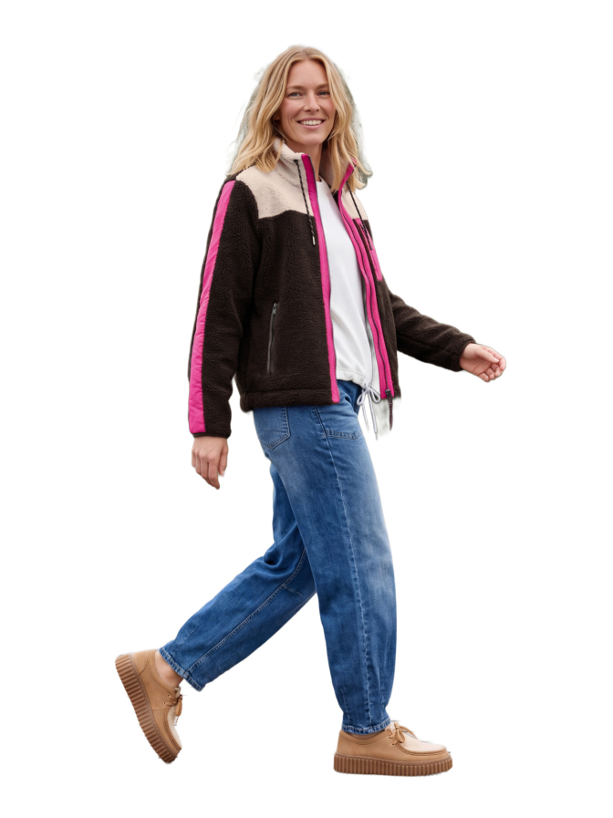 Cecil Teddy-Jacke mit Colorblock-Details bei Robert Ley