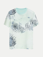 s.Oliver RED LABEL T-Shirt mit Allover- Print 64A6-BLUE GREEN bei Robert Ley