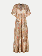 Monari Maxi Kleid mit Paisleymuster 525-mocca gemustert bei Robert Ley