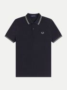 FRED PERRY Poloshirt mit Doppelstreifen t73-navy/seagrass bei Robert Ley