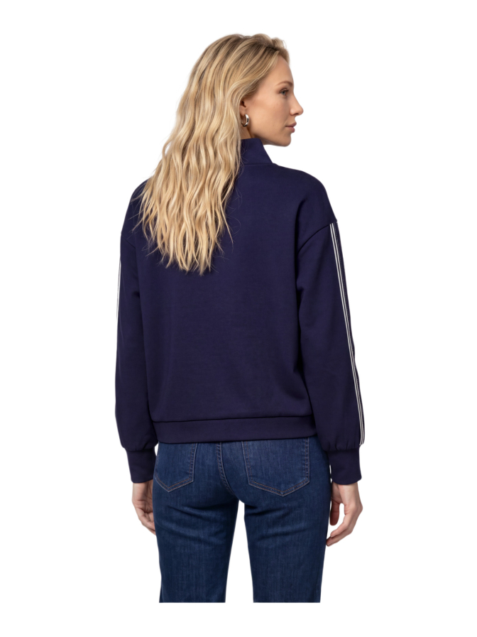 Monari Sweatshirt mit Streifen am Ärmel bei Robert Ley