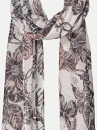 Monari Tuchschal mit Blumen-Muster 581-taupe gemustert bei Robert Ley