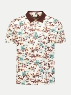 No Excess Polohemd mit Blumenprint 039-Seablue bei Robert Ley