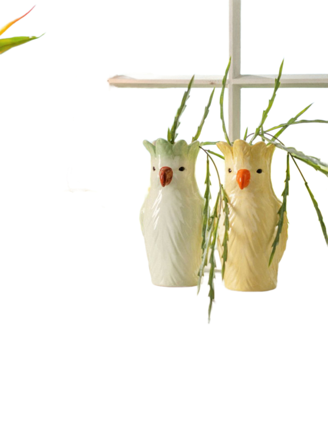 G.WURM Vase Papagei 13x25x13 bei Robert Ley