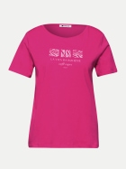 Street One T-Shirt mit Schriftzug 27281-magenta dream bei Robert Ley