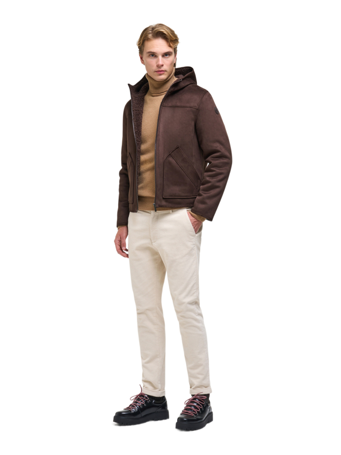 Colmar Jacke aus Schaffellimitat mit Kapuze bei Robert Ley