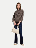 Tom Tailor Casual Longsleeve mit Kapuze 40840-java dark brown white stripe bei Robert Ley