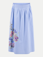Fynch-Hatton Nadelstreifen-Rock 644-CORNFLOWER BLUE bei Robert Ley