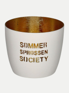 Giftcompany Madras Windlicht mit Motiv weiss/gold Somm-weiss/gold Sommersprossen Society bei Robert Ley
