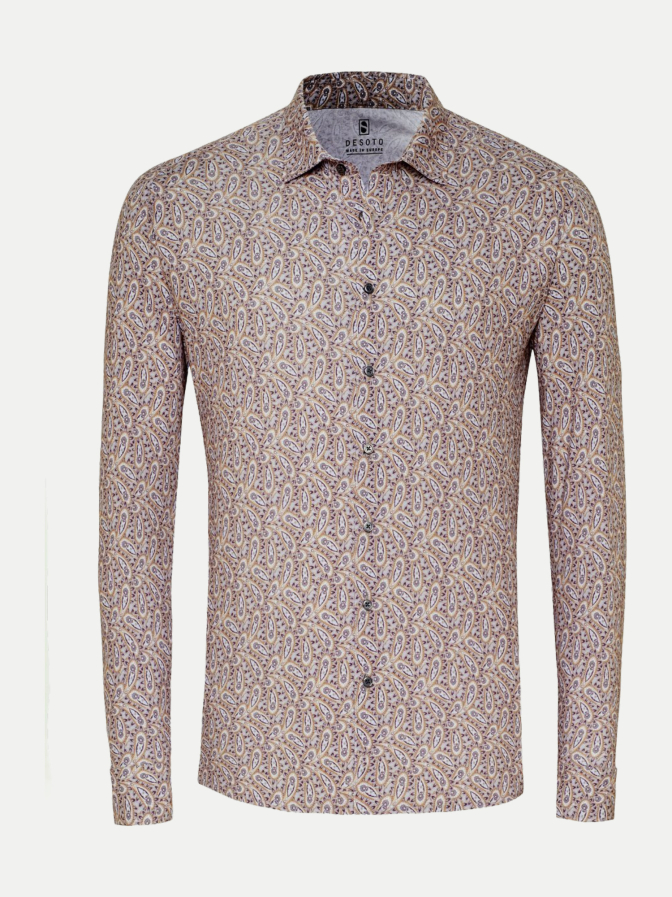 Desoto Slim-Fit Jerseyhemd mit Print bei Robert Ley