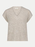 Cartoon Kurzarmpullover mit Ajourmuster 7705-Light Beige Melange bei Robert Ley