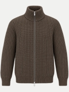 GRAN SASSO Strick Jacke mit Zip aus WV/WS 497-marrone bei Robert Ley