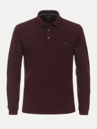 Casamoda Poloshirt mit Melierten Muster 415-415 rot bei Robert Ley