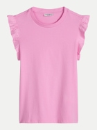 Marc O'Polo DENIM T-Shirt Ruffles 8205-Pale Bubblegum bei Robert Ley