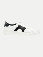 Santoni Sneake Kalbsleder Double Buckle i10-bianco/nero bei Robert Ley