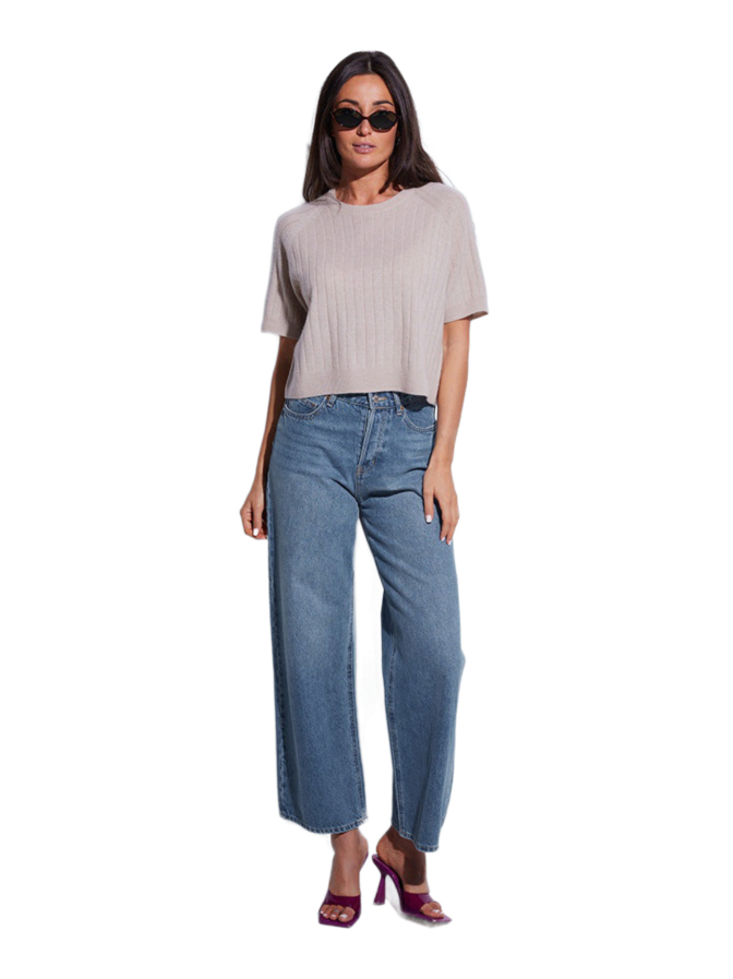 Colorush Kaschmirshirt BLANC BOXY TEE bei Robert Ley