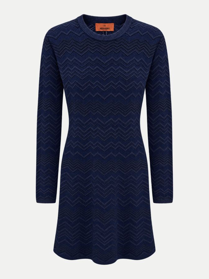 MISSONI Strickkleid mit Zig-Zag-Muster bei Robert Ley