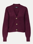 Only Struktur Strickjacke Carol 182651-Cabernet bei Robert Ley
