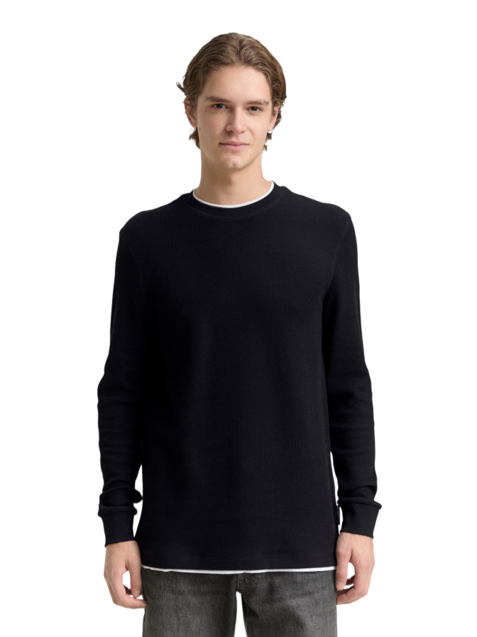 Tom Tailor Denim Langarmshirt im 2-in-1-Look bei Robert Ley
