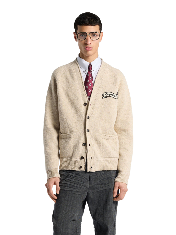 DSQUARED2 Basic-Cardigan mit Dsquared2-Patch bei Robert Ley