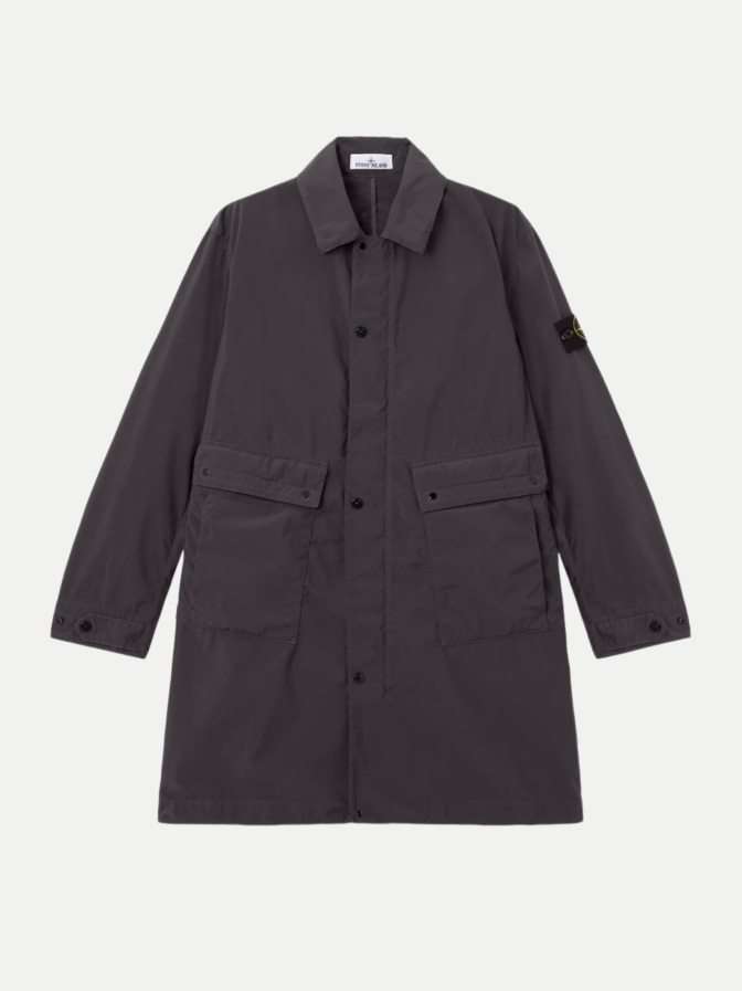 STONE ISLAND Canvas-Mantel mit Logo-Badge bei Robert Ley