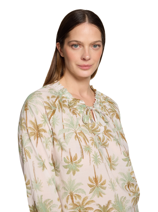 Cartoon Blusenshirt mit Palmenmuster bei Robert Ley