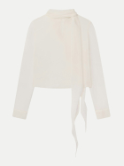 Frame Seidenbluse mit Kaschmirkragen cream bei Robert Ley