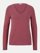 Tom Tailor Casual Pullover mit V-Ausschnitt 11183-cozy pink bei Robert Ley