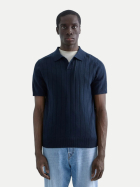 Replay Strick-Polo mit breiter Rippe 500navy bei Robert Ley