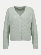 Robert Ley Strickjacke mit Ajour-Muster 755 silt green-755 silt green bei Robert Ley