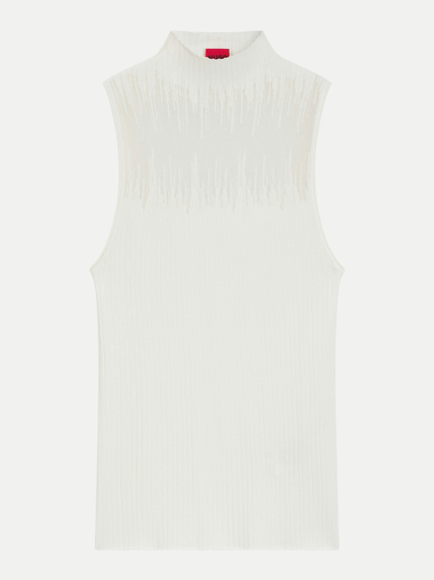 HUGO Gestricktes Top mit transparenter Partie bei Robert Ley