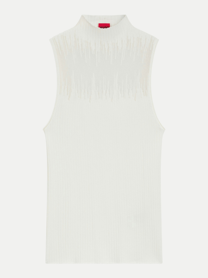 HUGO Gestricktes Top mit transparenter Partie bei Robert Ley