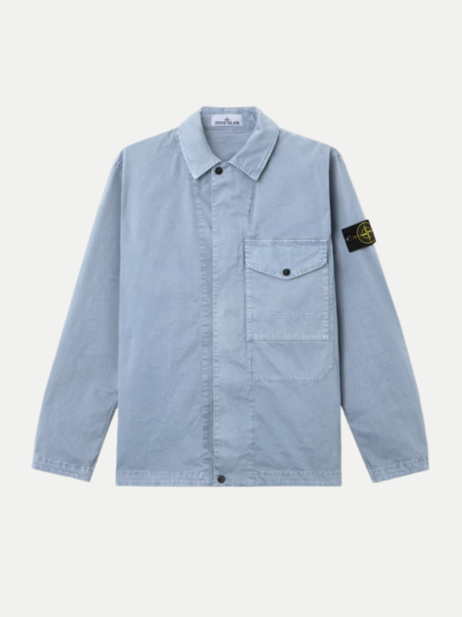 STONE ISLAND Overshirt mit Logo-Badge bei Robert Ley
