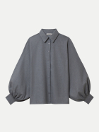 SoSue Flanellbluse Antonia grey flanell bei Robert Ley
