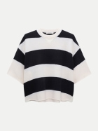 Dorothee Schumacher Pullover Modern Statements 010-white navy bei Robert Ley