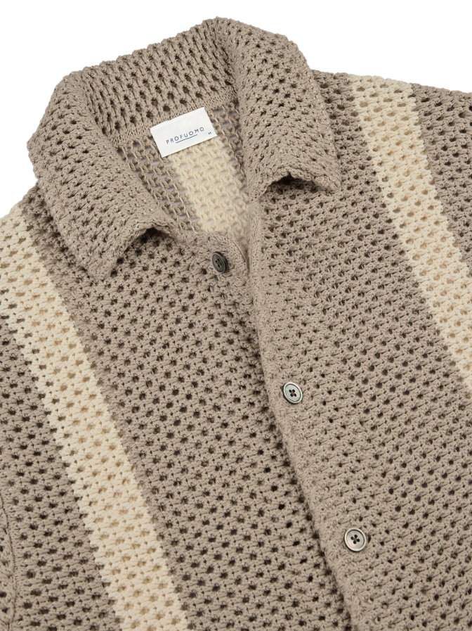 PROFUOMO Polohemd aus Crochet bei Robert Ley