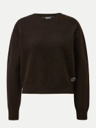 Q/S designed by Rundhalspullover mit Logo-Patch 89W0-BROWN bei Robert Ley