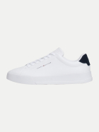 Tommy Hilfiger Court-Sneaker aus Narbenleder 0LE-WHITE bei Robert Ley