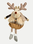 G.WURM KANTENHOCKER ELCH 24x40x15 cm beige Elch Frau bei Robert Ley